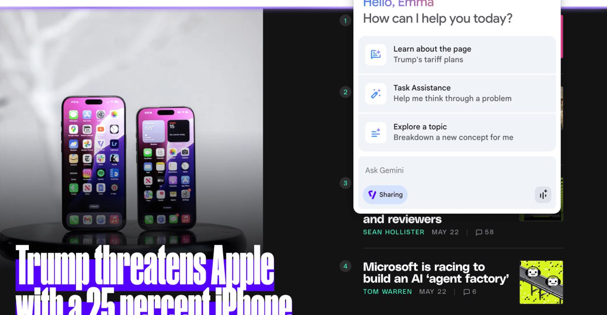 جمنای گوگل در کروم؛ دستیاری که صفحه شما را می‌بیند
