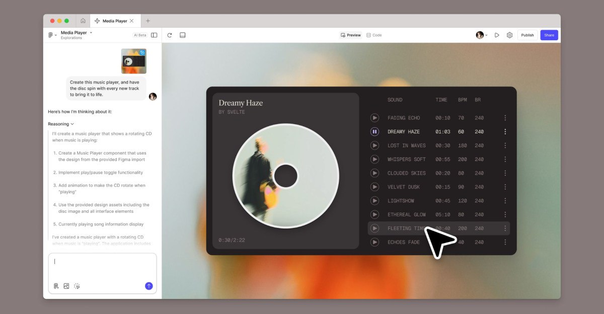 ابزار هوش مصنوعی فیگما برای ساخت اپلیکیشن عمومی شد