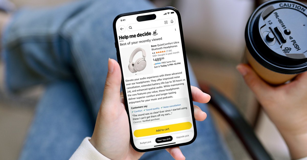 دستیار خرید جدید آمازون: هوش مصنوعی بهترین محصول را برایتان انتخاب می‌کند