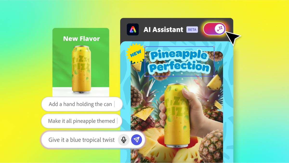 ادوبی دستیارهای هوش مصنوعی را به فتوشاپ و اکسپرس می‌آورد