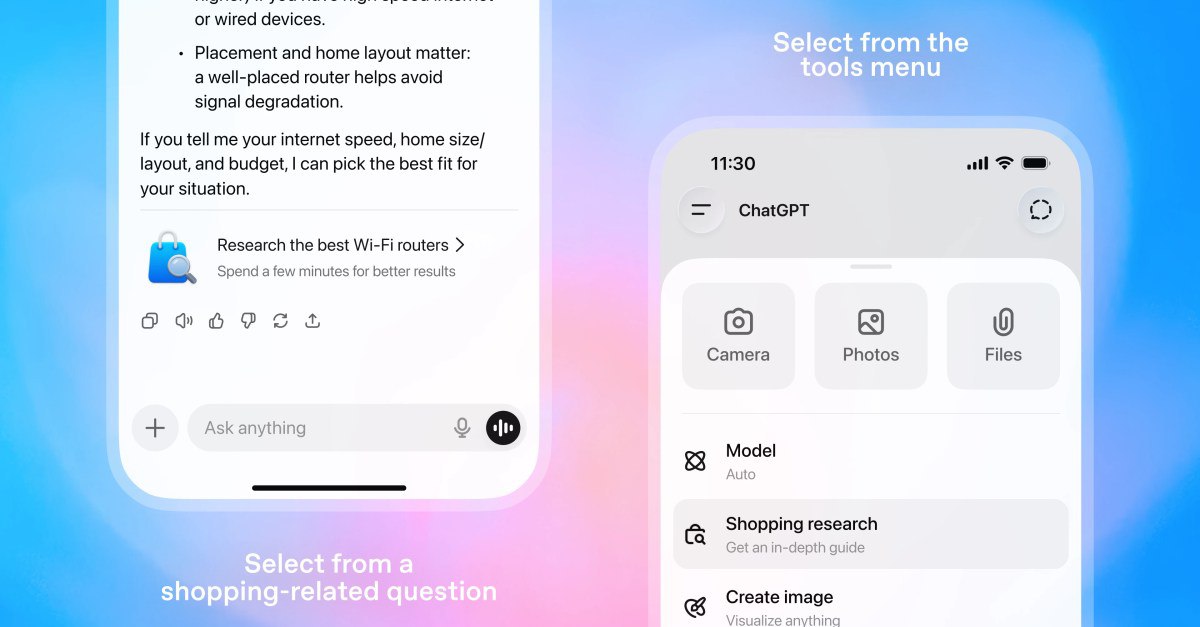 دستیار خرید هوشمند OpenAI برای همه کاربران ChatGPT فعال شد